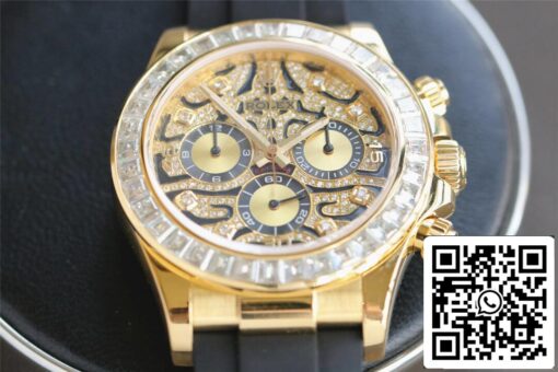 Rolex Cosmograph Daytona 116588 TBR 1:1 Best Edition Noob Factory Yellow Gold Diamond Bezel - Image 2