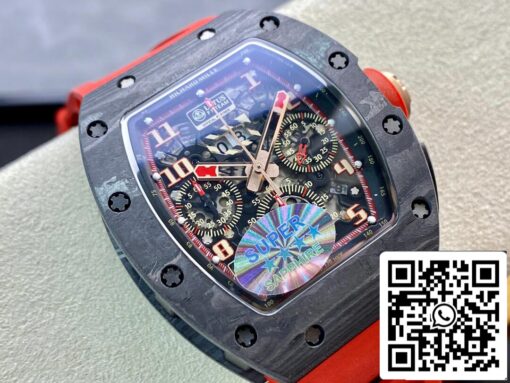 Richard Mille RM011 1:1 Best Edition KV Factory V3 Red Rubber Strap