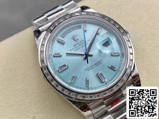 Rolex Day Date M228396TBR-0002 1:1 Best Edition GM Factory Ice Blue Dial - 이미지 7