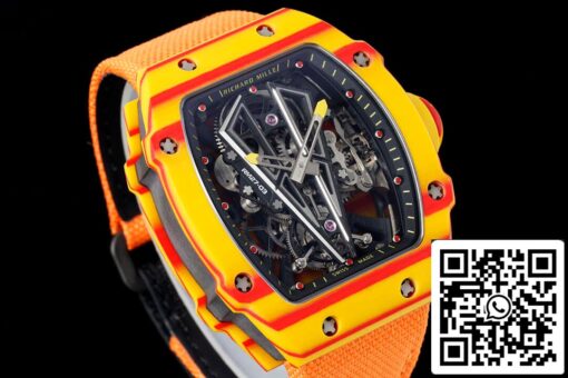 Richard Mille RM27-03 Rafael Nadal Tourbillon 1:1 Best Edition RM Factory Fabric Orange Strap - Image 8