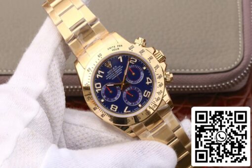 Rolex Daytona Cosmograph 116528 1:1 Best Edition JH Factory Yellow Gold Blue Dial - Image 8