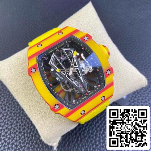 Richard Mille RM27-03 Rafael Nadal Tourbillon 1:1 Best Edition RM Factory Yellow Strap - Image 7