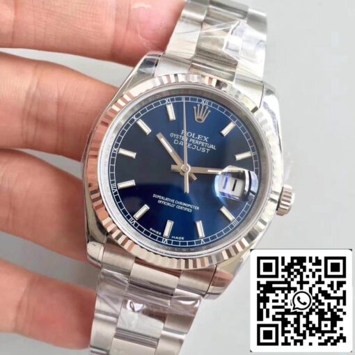 Rolex Datejust 36mm 116234 AR Factory 1:1 Best Edition Swiss ETA3135 Blue Dial Stick Marker - 이미지 3