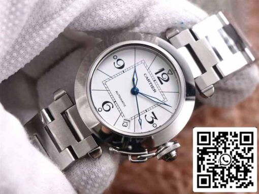 Cartier Pasha W31074M7 1:1 Best Edition V9 Factory White Dial Swiss Cal.049 - Image 8