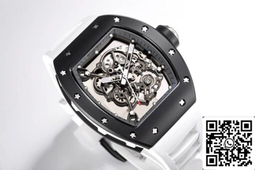 Richard Mille RM-055 1:1 Best Edition BBR Factory Black Ceramic Case - 이미지 8