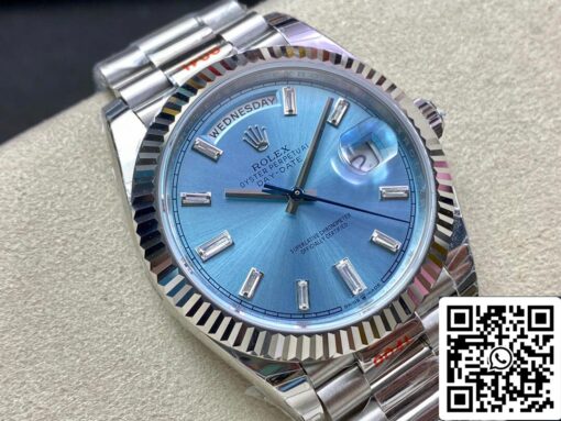 Rolex Day Date M228236-0006 1:1 Best Edition EW Factory Ice Blue Dial - 이미지 4