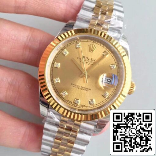 Rolex Datejust II 41mm 116333 EW Factory 1:1 Best Edition Swiss ETA2824 Champagne Dial - Imagen 3