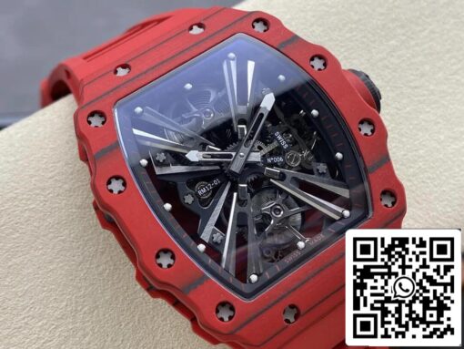 Richard Mille RM12-01 Tourbillon 1:1 Best Edition RM Factory Red Rubber Strap - Image 2