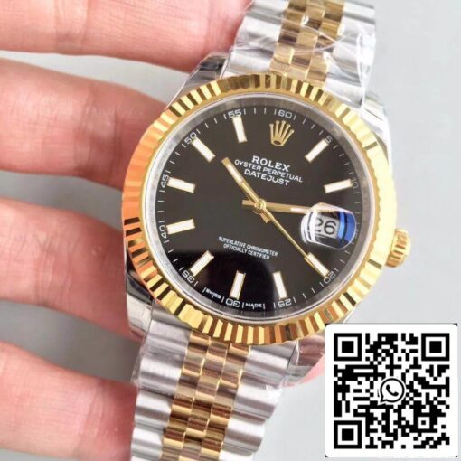 Rolex Datejust II 41mm 126333 EW Factory Men Watches 1:1 Best Edition Swiss ETA3235 Black Dial - Imagen 3