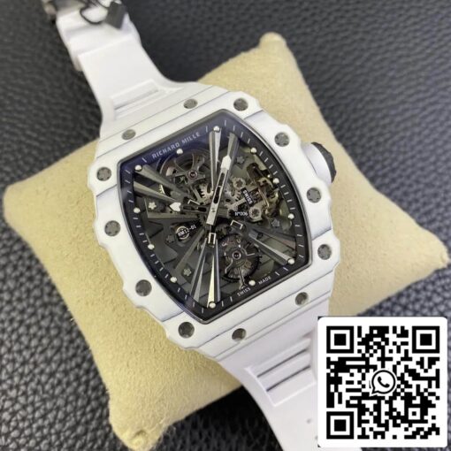 Richard Mille RM12-01 Tourbillon 1:1 Best Edition RM Factory White Rubber Strap - Image 2