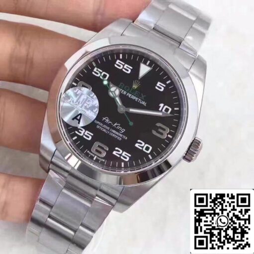 Rolex Air-King 116900 JF Factory 1:1 Best Edition Swiss ETA3131 Black Dial - Image 8