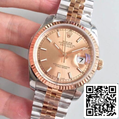 Rolex Datejust 36mm 116234 AR Factory Mechanical Watches 1:1 Best Edition Swiss ETA3135 Rose Gold Dial – Bild 3