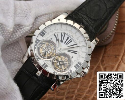 Roger Dubuis Excalibur RDDBEX0250 1:1 Best Edition JB Factory Tourbillon White Dial - 이미지 9