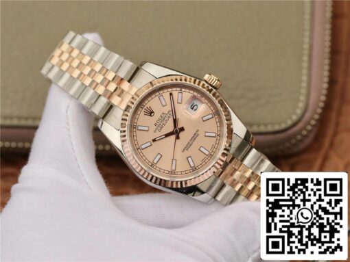 Rolex Datejust 116231 36MM 1:1 Best Edition GM Factory Rose Gold Pink Dial - 이미지 2