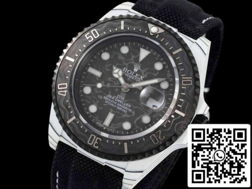 Rolex Sea-Dweller 1:1 Best Edition Diw Factory Carbon Fiber Black Strap - Imagen 9