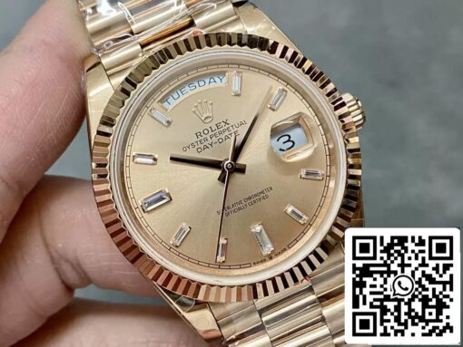 Rolex Day Date M228235-0004 1:1 Best Edition GM Factory Gold Dial V2 Diamond Dial - 이미지 2