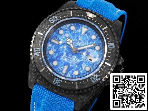 Rolex Sea-Dweller 1:1 Best Edition Diw Factory Carbon Fiber Blue Dial - Image 8