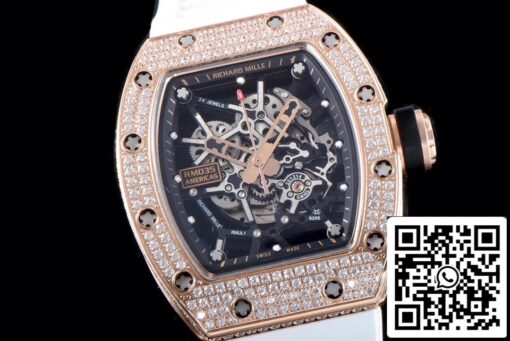 Richard Mille RM035 Americas 1:1 Best Edition KV Factory Rose Gold Diamond Case – Bild 8