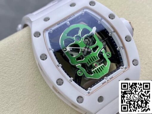 Richard Mille RM52-01 1:1 Best Edition YS Factory Green Skull Tourbillon Dial - Image 9