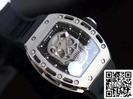 Richard Mille RM052 Z Factory 1:1 Best Edition Swiss ETA6T51 Black Dial with Skull - Image 8