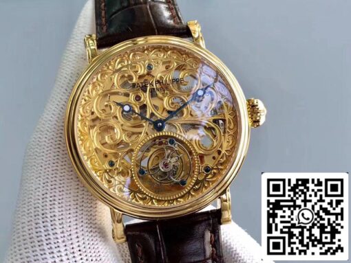 Patek Philippe Tourbillon P83000 1:1 Best Edition Yellow Gold Swiss Tourbillon - Image 3