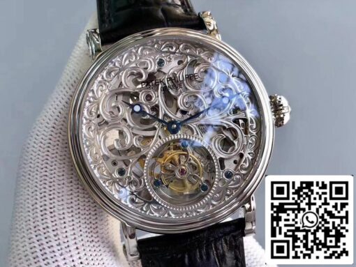 Patek Philippe Tourbillon P83000 1:1 Best Edition Silver Dial Swiss Tourbillon - Image 3