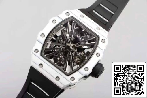 Richard Mille RM12-01 Tourbillon 1:1 Best Edition RM Factory Black Rubber Strap - Image 8