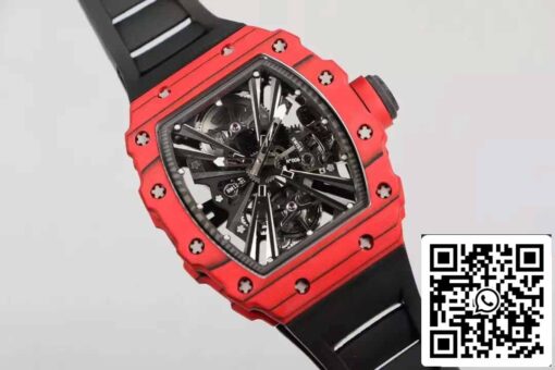 Richard Mille RM12-01 Tourbillon 1:1 Best Edition RM Factory Red Case Black Rubber Strap - Image 8