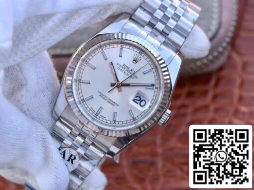 Rolex Datejust II 36 126334 AR Factory 1:1 Best Edition Swiss ETA3135 Rhodium Dial – Image 4