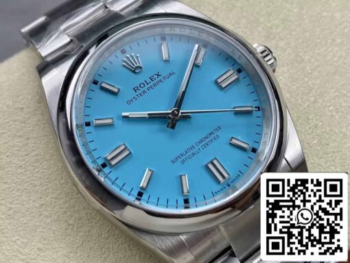 Rolex Oyster Perpetual M126000-0006 36MM 1:1 Best Edition Clean Factory Turquoise Blue Dial - Image 9