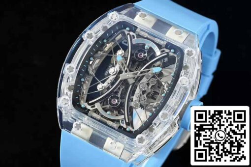 Richard Mille RM053-02 Tourbillon 1:1 Best Edition RM Factory Blue Rubber Strap - Image 9