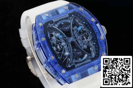 Richard Mille RM053-02 Tourbillon 1:1 Best Edition RM Factory Blue Transparent Case - Image 9