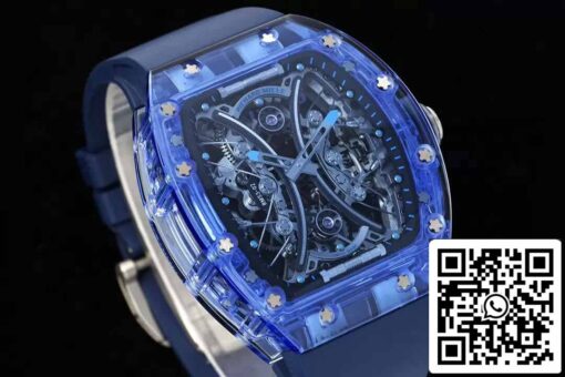 Richard Mille RM053-02 Tourbillon 1:1 Best Edition RM Factory Blue Skeleton Dial - Image 9