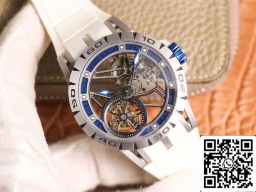 Roger Dubuis Excalibur RDDBEX0622 Tourbillon JB Factory 1:1 Best Edition Blue Hollow Dial Swiss RD505SQ - Image 7