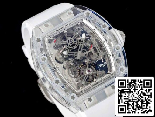 Richard Mille RM 56-01 Tourbillon 1:1 Best Edition RM Factory White Rubber Strap - Image 9