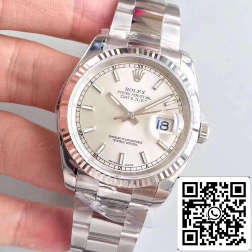 Rolex Datejust II 36mm 126334 AR Factory 1:1 Best Edition Swiss ETA3135 Silver Dial - Image 3