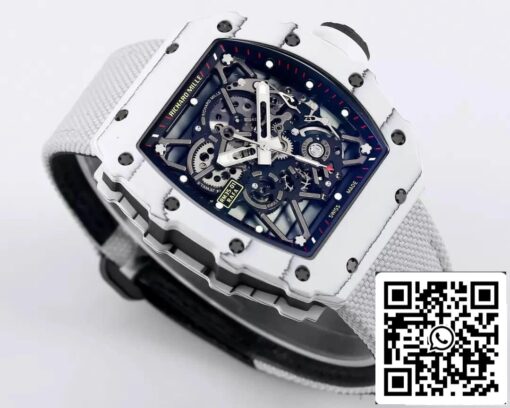 Richard Mille RM35-01 1:1 Best Edition BBR Factory White Carbon Fiber Case - Image 9