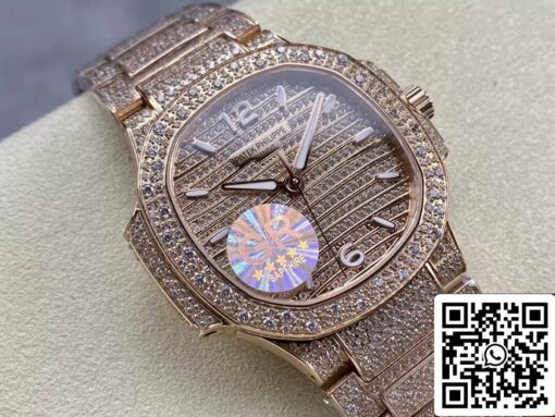 Patek Philippe Aquanaut 7118/1450R-001 1:1 Best Edition GR Factory Gold Diamond Dial - Image 9