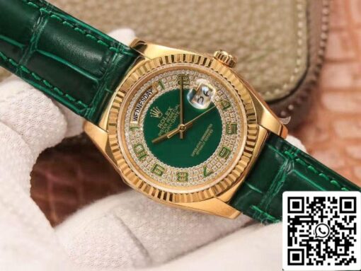 Rolex Day-Date 118138 1:1 Best Edition green dial with diamonds Swiss ETA2836 - 이미지 9