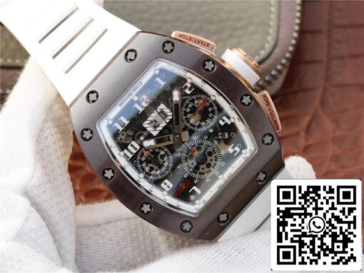 Richard Mille RM011 1:1 Best Edition KV Factory Ceramic White Strap — изображение 10