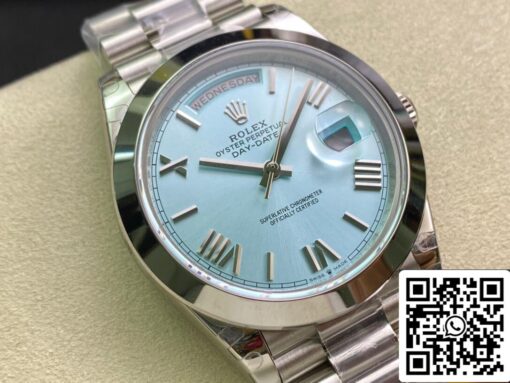 Rolex Day Date M228206-0044 1:1 Best Edition EW Factory Ice Blue Dial - 이미지 9