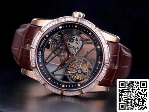 Roger Dubuis Excalibur RDDBEX0404 1:1 Best Edition JB Factory V3 Rose Gold Tourbillon Swiss RD505SQ