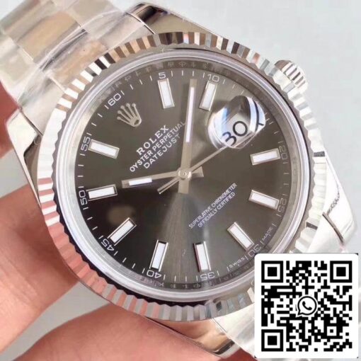 Rolex Datejust II M126334-0014 EW Factory 1:1 Best Edition Swiss ETA3235 Dark Rhodium Dial - Imagen 4