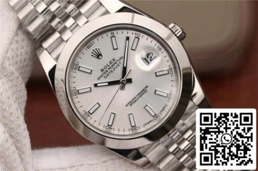 Rolex Datejust 116200 EW Factory Mechanical Watches 1:1 Best Edition Swiss ETA2836 Silver Dial — изображение 4