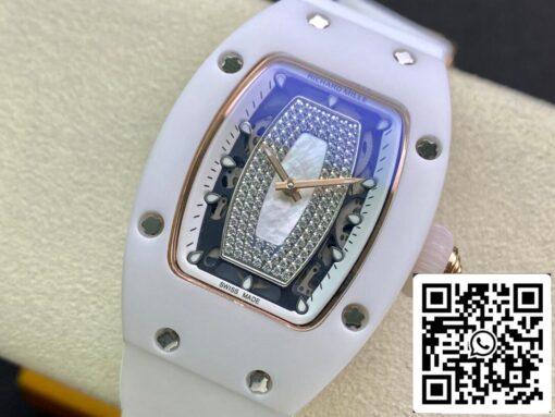 Richard Mille RM 07-01 1:1 Best Edition RM Factory Ceramic White Strap - Image 3