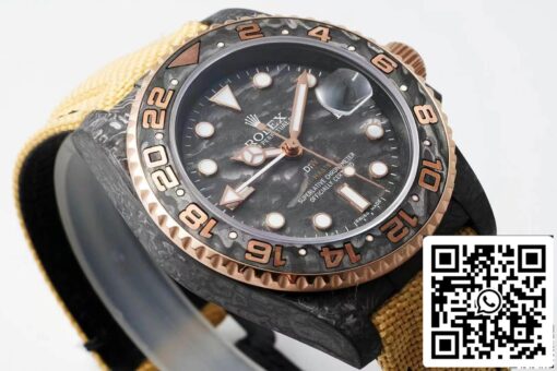 Rolex GMT-MASTER II Diw 1:1 Best Edition Brown Fabric Strap - Image 8