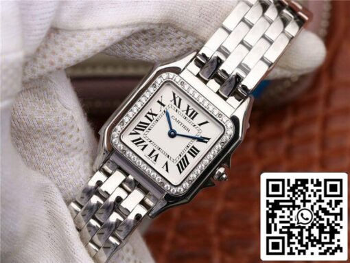 Panthere De Cartier W4PN0008 1:1 Best Edition GF Factory Diamond Silver Dial - Image 2