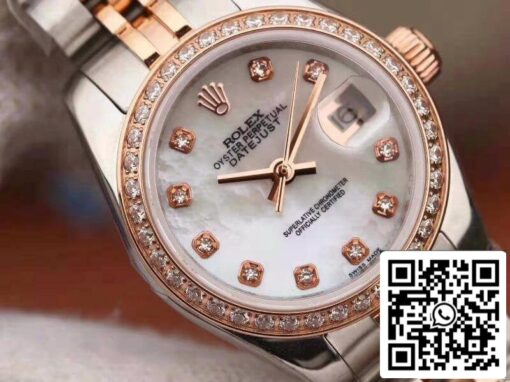 Rolex Lady Datejust 28MM 1:1 Best Edition Swiss Original Imported NH05 Movement White Enamel Dial - Image 4