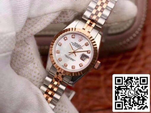 Rolex Lady Datejust 28MM 1:1 Best Edition Swiss NH05 Rose Gold Plated - Image 4