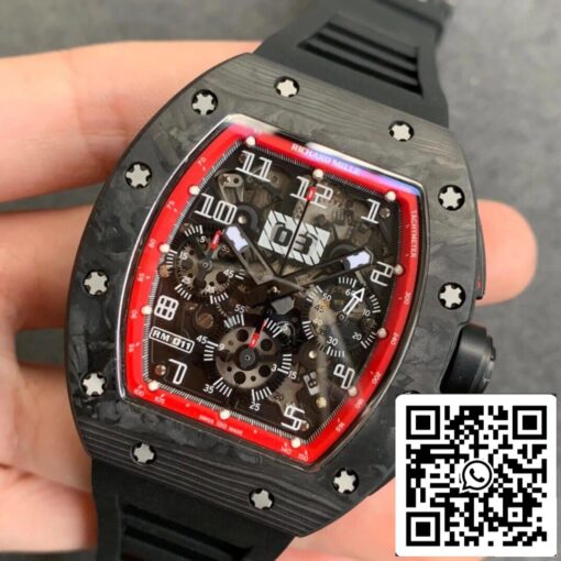 Richard Mille RM011 1:1 Best Edition KV Factory Carbon Fiber Case - Image 8